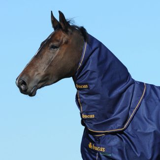 Bucas Rug Irish Turnout - Neck Rug (Navy) Size XL (No Fill 0g)