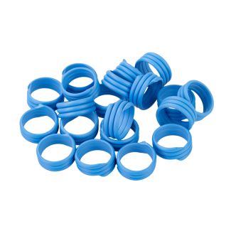 Poultry Leg Bands Plastic 16mm Blue 20 p