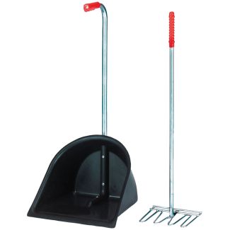 Dung Scoop & Rake Kerbl 90cm Black Set