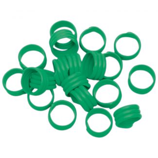 Poultry Leg Bands Plastic 16mm Green 20