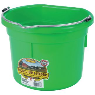 Feed Bucket Flat Back 8L Lime Green