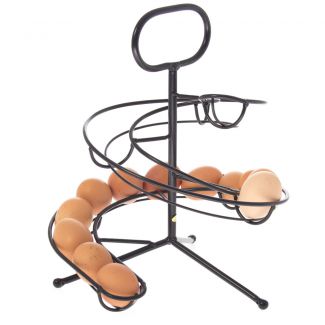 Poultry Egg Spiral Rack Black