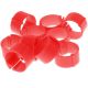 Poultry Leg Band Clip-on 9mm 10pk Red